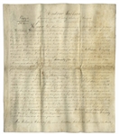 Andrew Jackson Land Grant Signed as President, Awarding Land to a Military Veteran